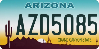 AZ license plate AZD5085