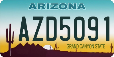 AZ license plate AZD5091