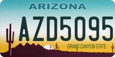 AZ license plate AZD5095