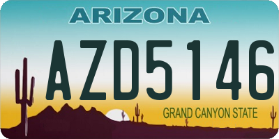 AZ license plate AZD5146