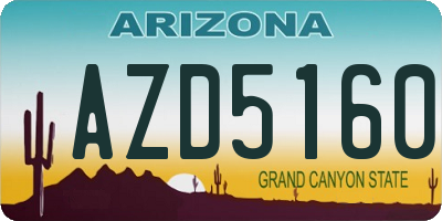 AZ license plate AZD5160