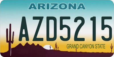 AZ license plate AZD5215