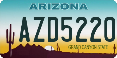 AZ license plate AZD5220