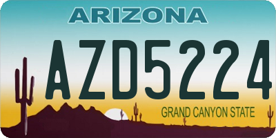 AZ license plate AZD5224