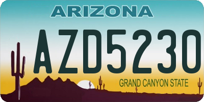 AZ license plate AZD5230
