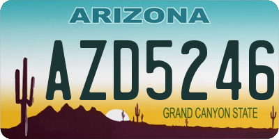 AZ license plate AZD5246