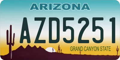 AZ license plate AZD5251