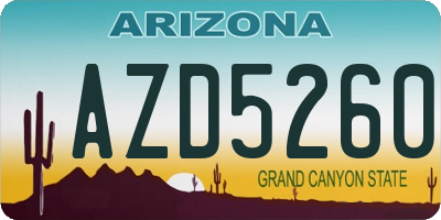 AZ license plate AZD5260
