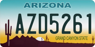 AZ license plate AZD5261