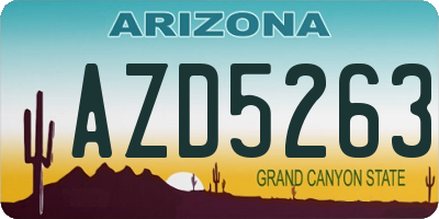 AZ license plate AZD5263