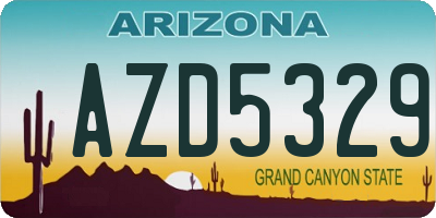 AZ license plate AZD5329