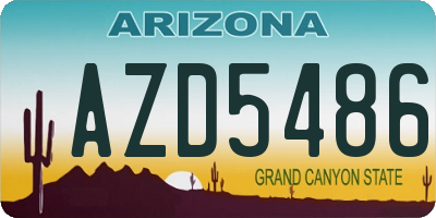 AZ license plate AZD5486