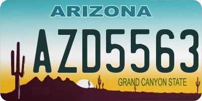 AZ license plate AZD5563