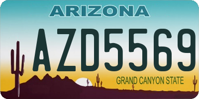 AZ license plate AZD5569