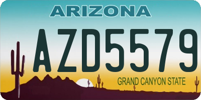 AZ license plate AZD5579