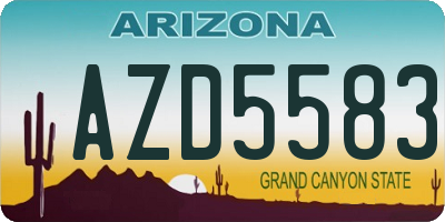 AZ license plate AZD5583