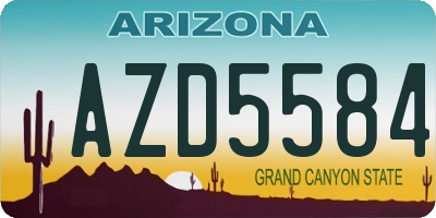 AZ license plate AZD5584