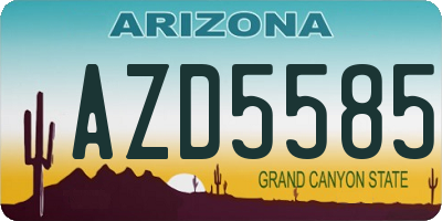 AZ license plate AZD5585