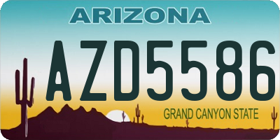 AZ license plate AZD5586
