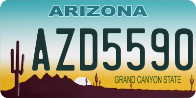 AZ license plate AZD5590