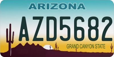AZ license plate AZD5682