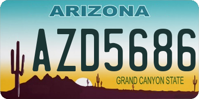 AZ license plate AZD5686