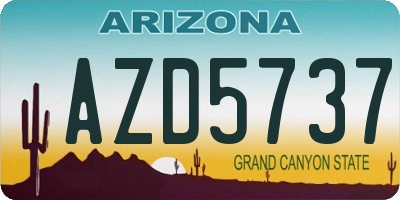 AZ license plate AZD5737