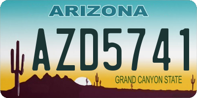 AZ license plate AZD5741