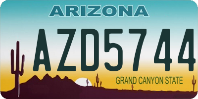 AZ license plate AZD5744