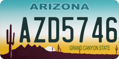 AZ license plate AZD5746