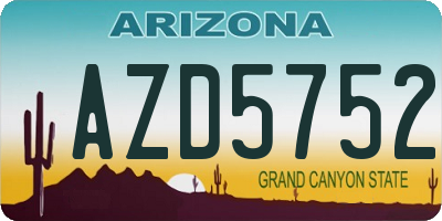 AZ license plate AZD5752