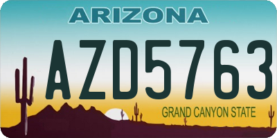 AZ license plate AZD5763