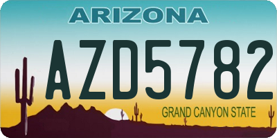 AZ license plate AZD5782