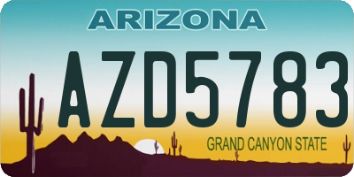 AZ license plate AZD5783