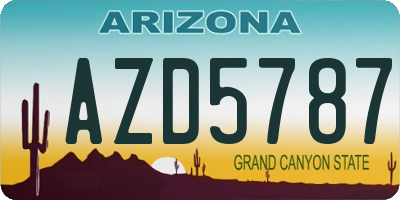 AZ license plate AZD5787