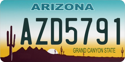 AZ license plate AZD5791
