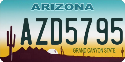 AZ license plate AZD5795