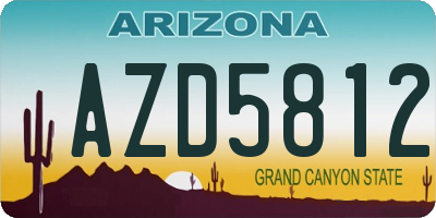 AZ license plate AZD5812
