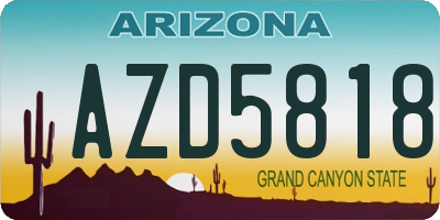 AZ license plate AZD5818