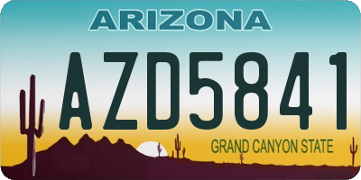 AZ license plate AZD5841