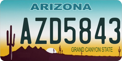 AZ license plate AZD5843