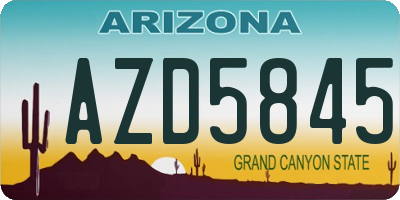 AZ license plate AZD5845