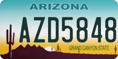 AZ license plate AZD5848