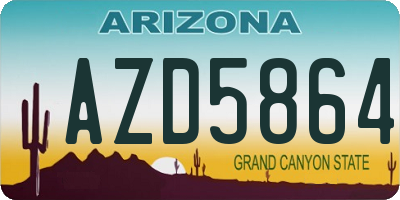 AZ license plate AZD5864