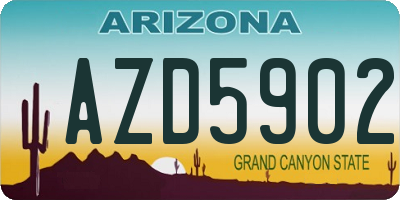AZ license plate AZD5902