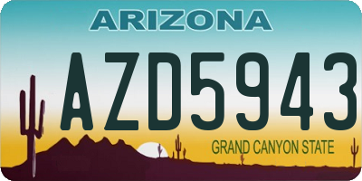 AZ license plate AZD5943
