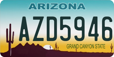 AZ license plate AZD5946
