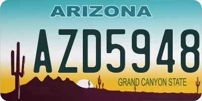AZ license plate AZD5948