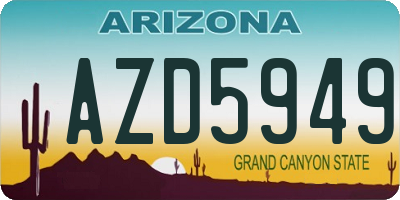 AZ license plate AZD5949