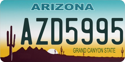 AZ license plate AZD5995